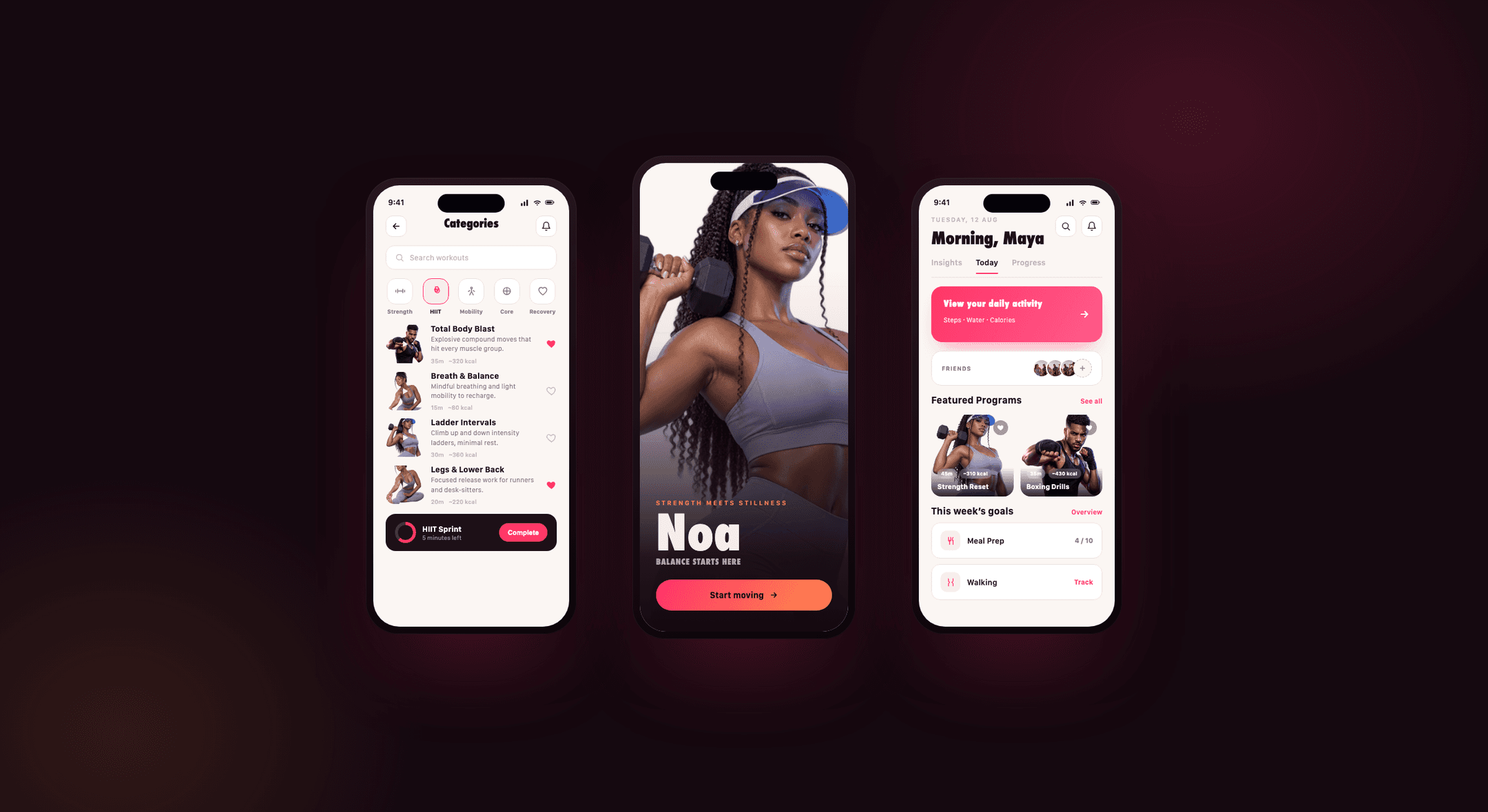 Noa — Native fitness app